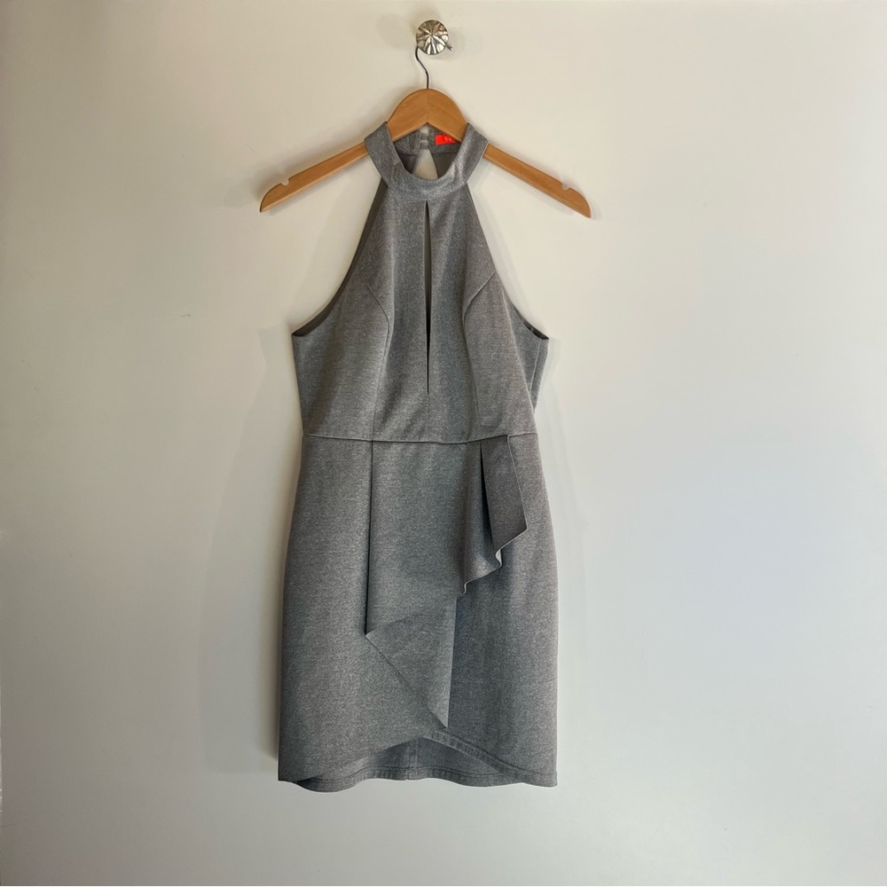 BANJUL GRAY MINI DRESS , SIZE:MEDIUM